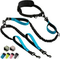 Ultimate Hands-Free Double Dog Leash - Tangle-Free Dual Leash for Medium & Large Breeds with Padded Handles & Reflective Stitches